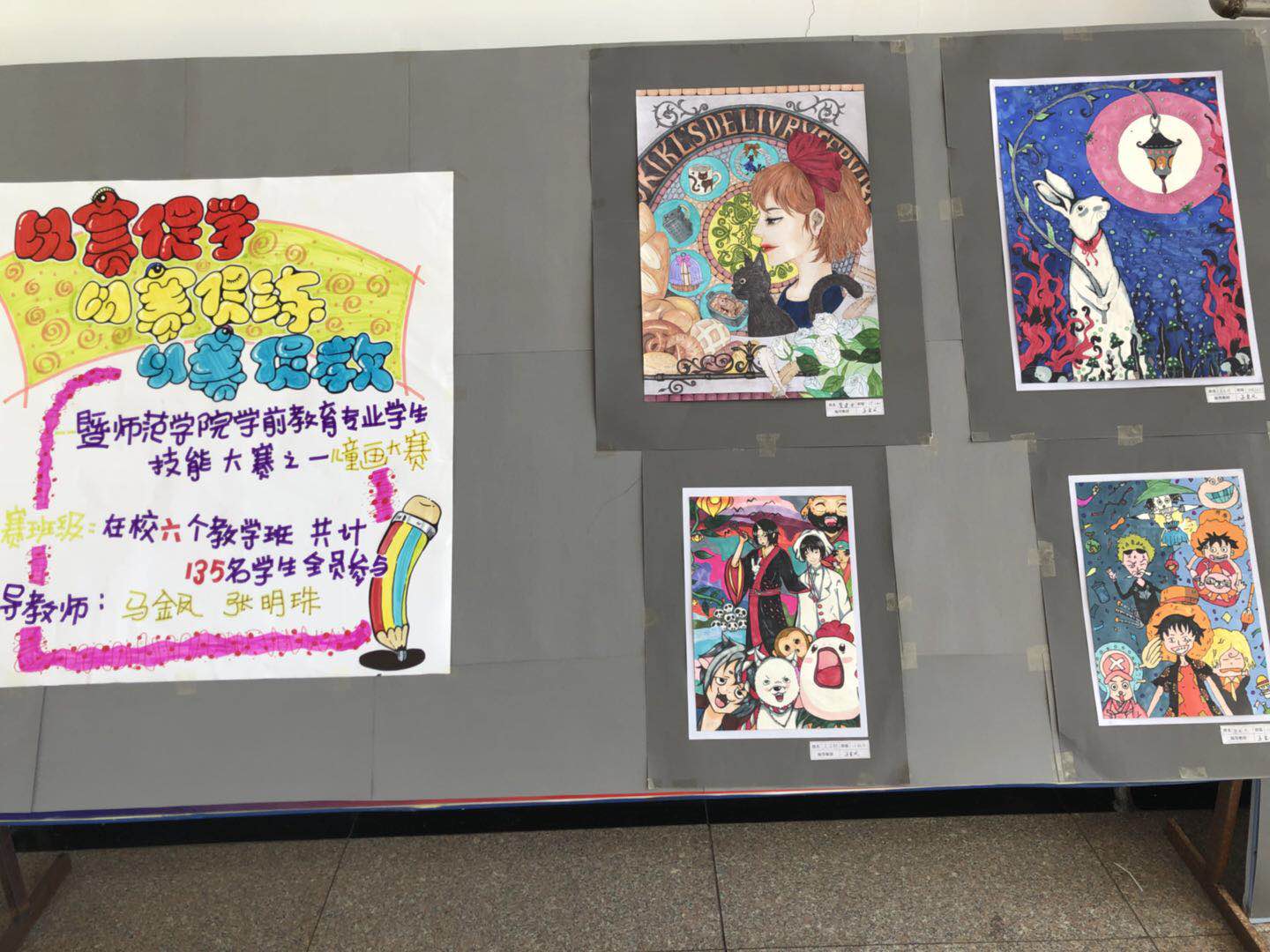 師范學(xué)院學(xué)前教育專業(yè)學(xué)生職業(yè)技能大賽系列活動報道之一---兒童畫比賽