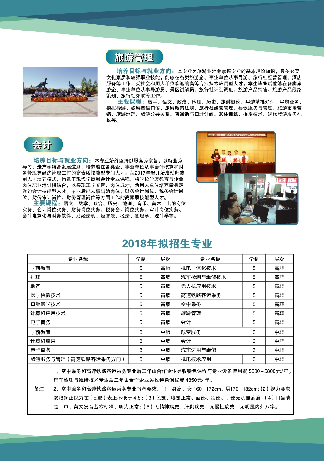 伊春職業(yè)學院2018年初中起點招生簡章